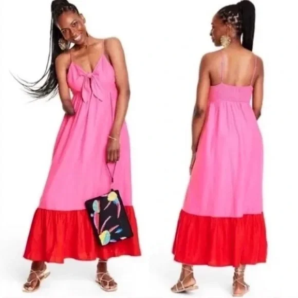 tabitha brown pink dress Figure Skating Dress Women's Girls' Dancewear Patchwork Open Back High main image 1